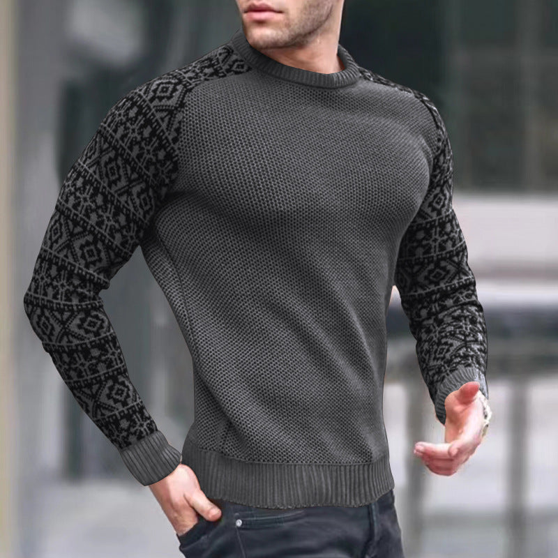 Herren Strickpullover mit grafischem Muster und strukturiertem Design Aliams