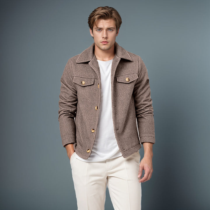 Herren Trendige Boucle-Jacke Aliams