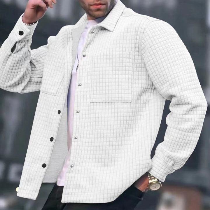 Herren strukturierte Overshirt Jacke Aliams