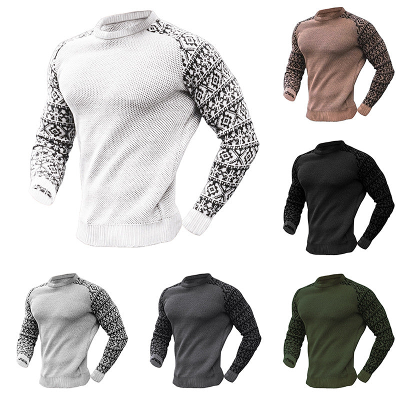 Herren Strickpullover mit grafischem Muster und strukturiertem Design Aliams