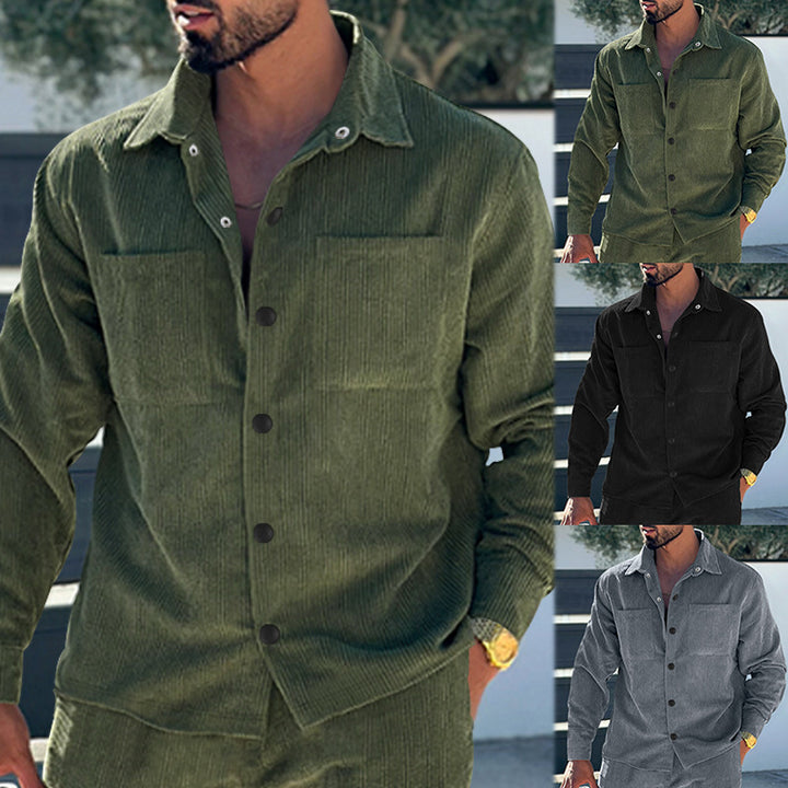 Herren Strukturierte Flaneljacke Aliams