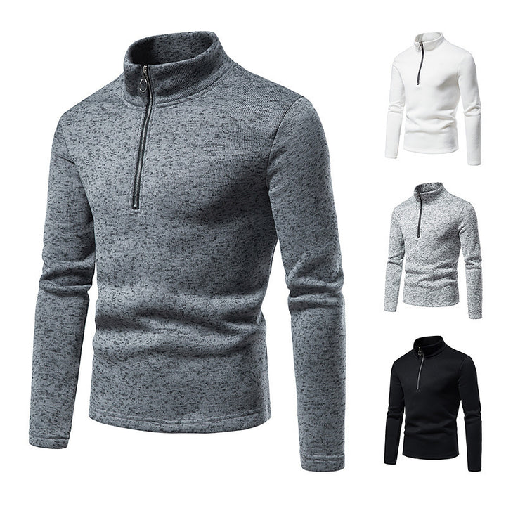 Herren Sportlicher Pullover mit modernem Stehkragen und praktischen Reißverschlussdetails Aliams