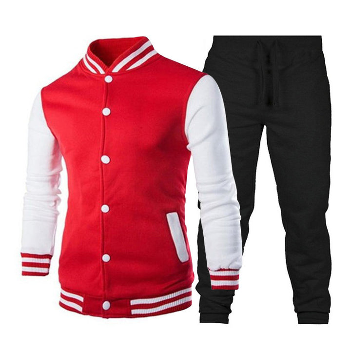 Herren Sportlicher Jacken- und Jogginghose-Set Aliams