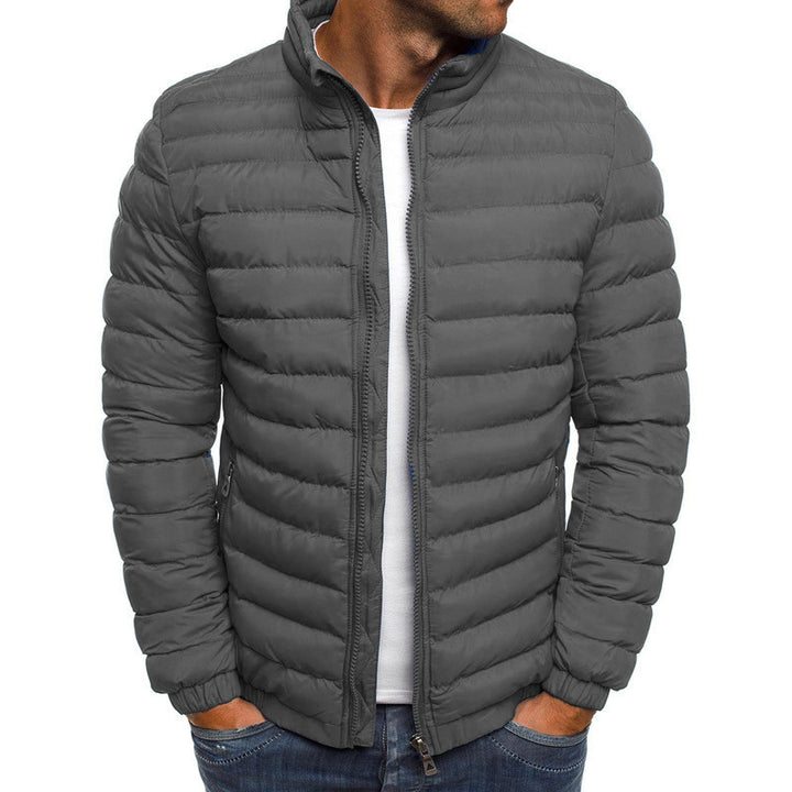Herren Leichte Steppjacke mit hohem Kragen und seitlichen Reißverschlusstaschen Aliams