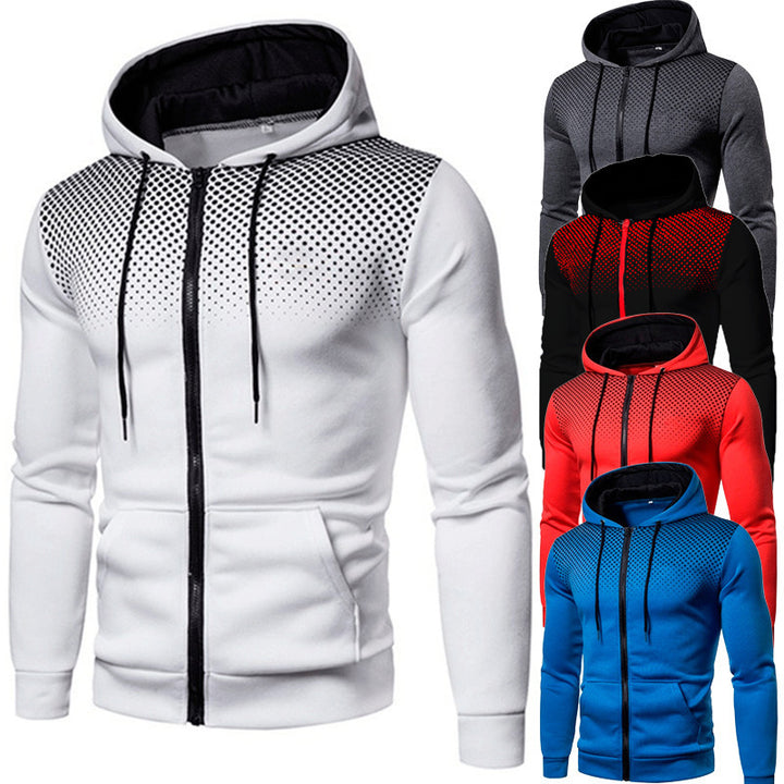 Herren Sportlicher Kapuzenpullover mit stylischem Reißverschluss und atmungsaktivem Material Aliams