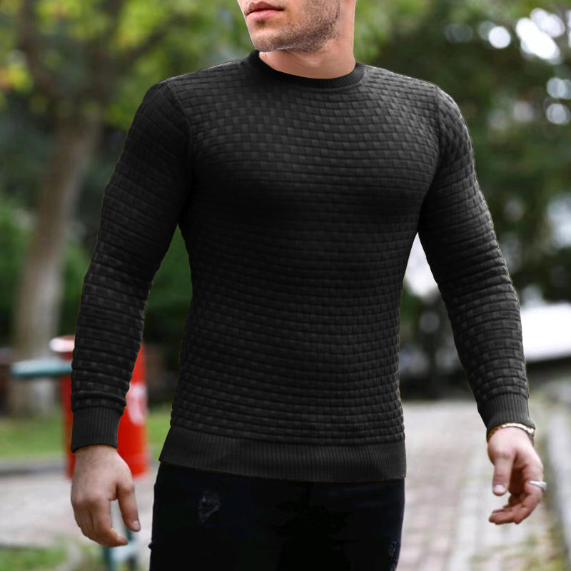 Herren Strukturierter Langarmpullover Aliams