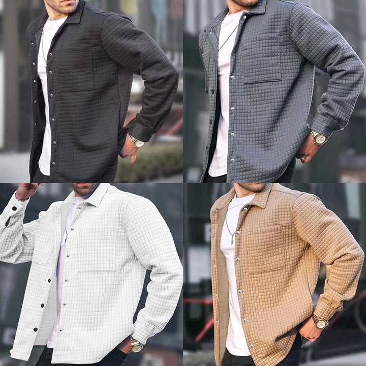 Herren strukturierte Overshirt Jacke Aliams