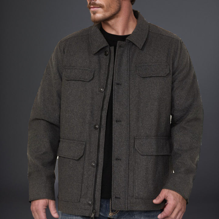 Herren trendige Wolljacke Aliams