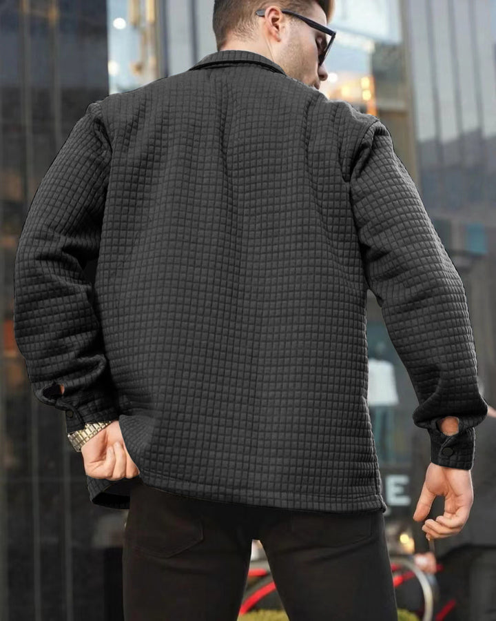 Herren strukturierte Overshirt Jacke Aliams