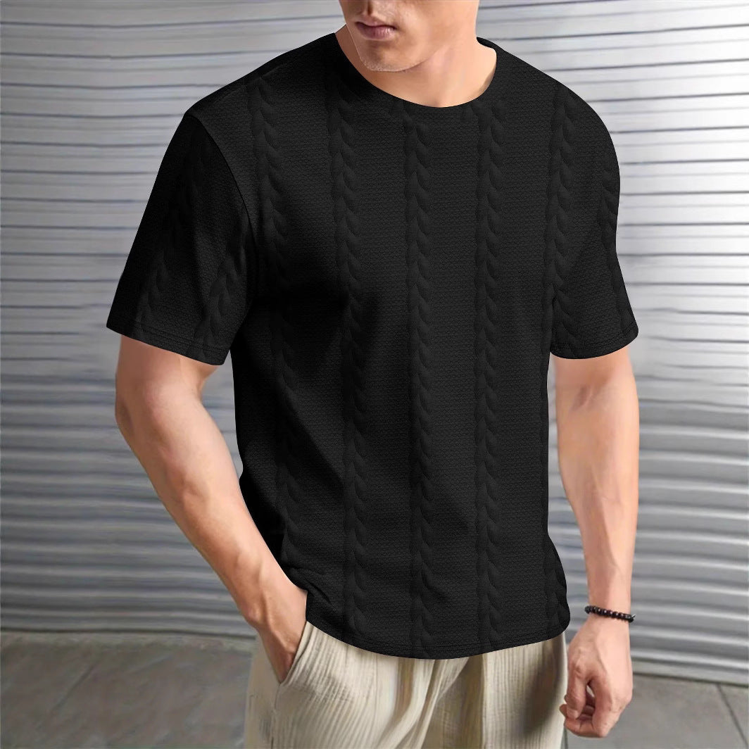 Herren Strukturiertes Kurzarmshirt Aliams