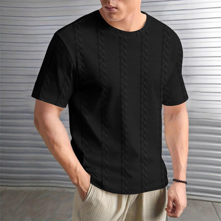 Herren Strukturiertes Kurzarmshirt Aliams