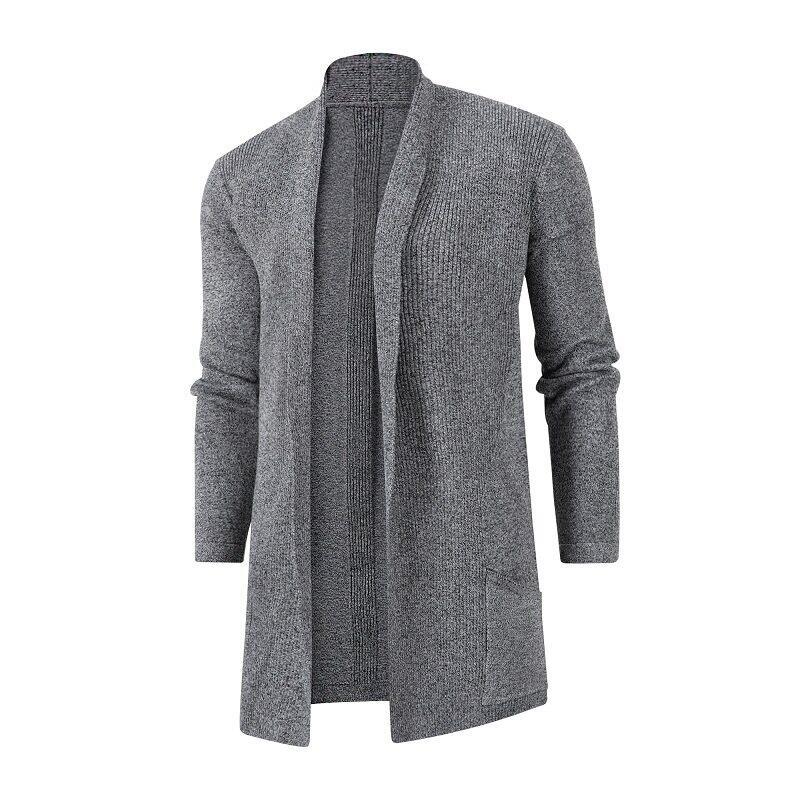 Herren Strickjacke mit offenem Schnitt und praktischen Taschen Aliams