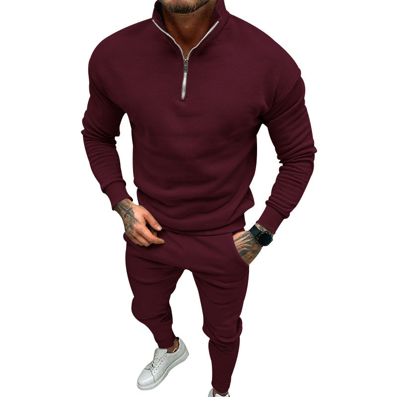 Herren Sportlicher Pullover mit Stehkragen Aliams