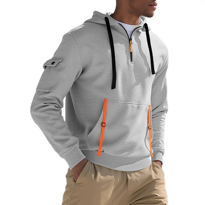 Herren Sportlicher Kapuzenpullover mit stylischen Reißverschlusstaschen Aliams