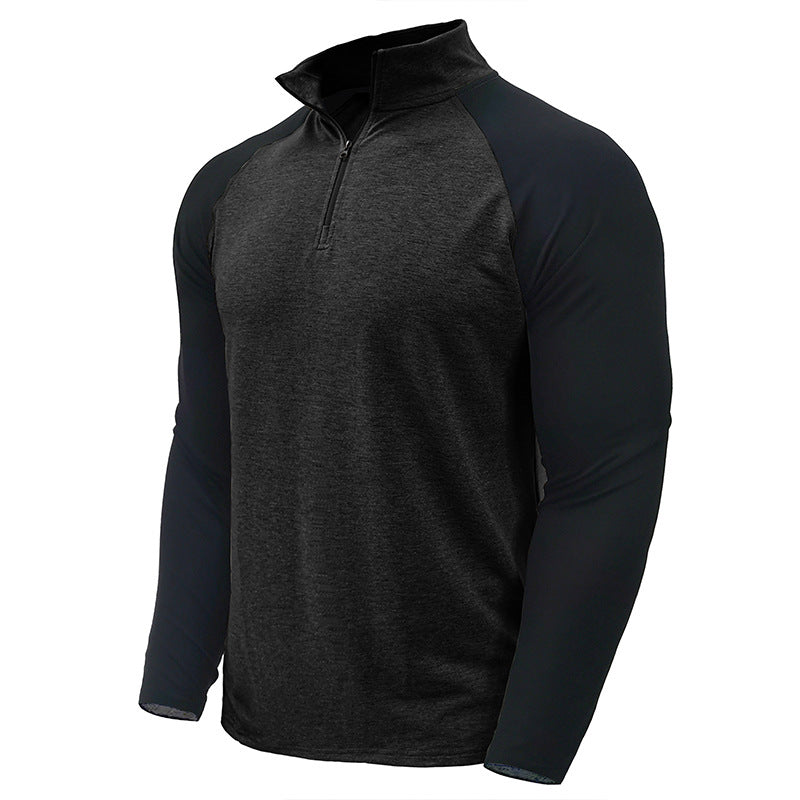 Herren Sportlicher Stehkragenpullover Aliams