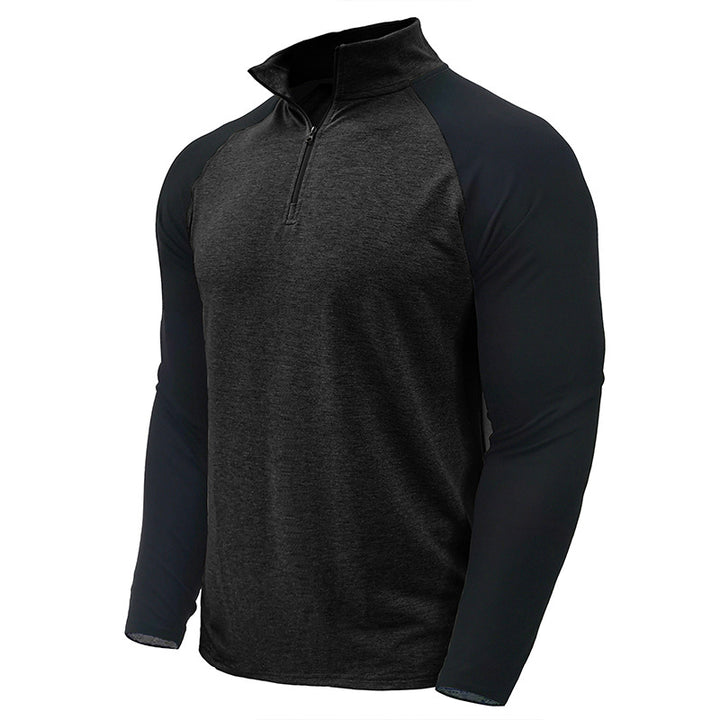 Herren Sportlicher Stehkragenpullover Aliams