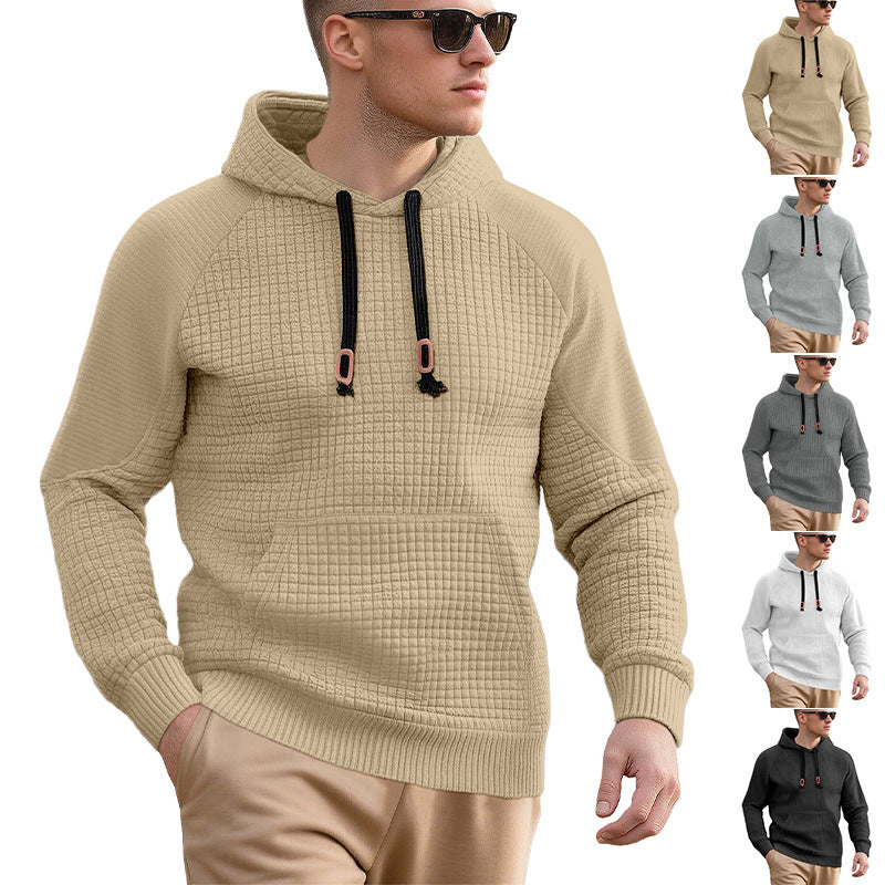 Herren sportlicher Kapuzenpullover mit innovativem Strukturdesign und praktischen Kordelzügen Aliams