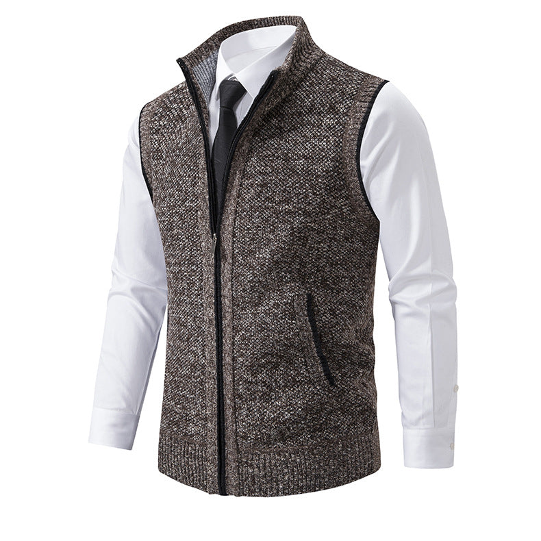 Herren Strickweste mit Reißverschluss und strukturiertem Design Aliams