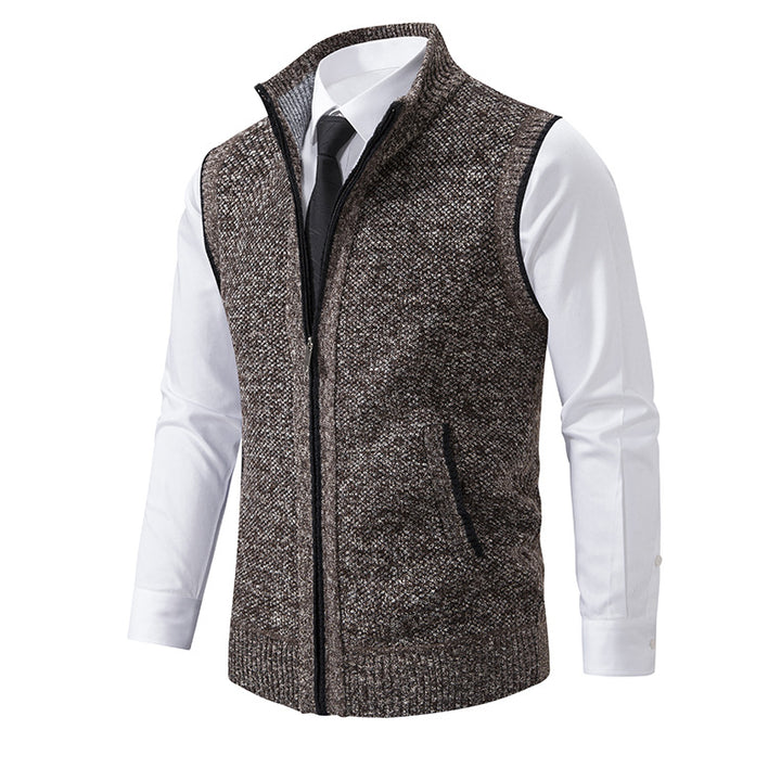 Herren Strickweste mit Reißverschluss und strukturiertem Design Aliams