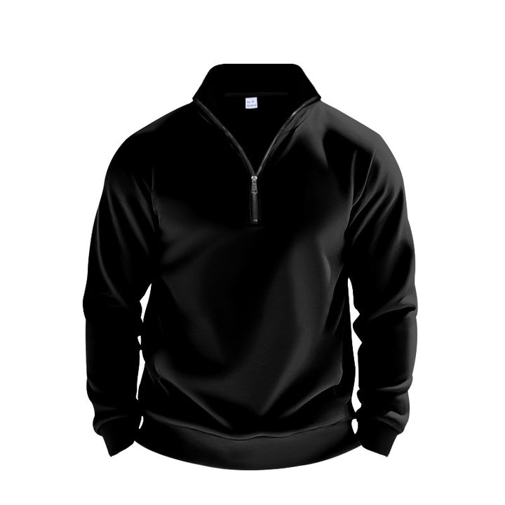 Herren strukturierter Pullover mit Reißverschluss Aliams