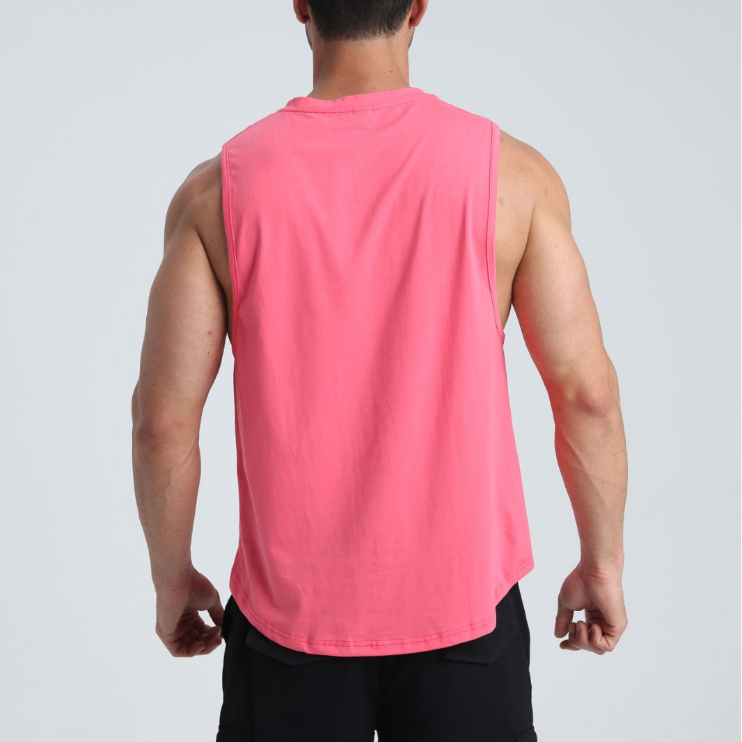 Herren Sportliches ärmelloses Trainingstop aus atmungsaktiver Baumwolle Aliams