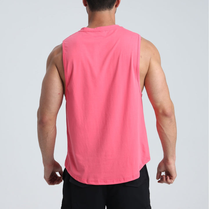 Herren Sportliches ärmelloses Trainingstop aus atmungsaktiver Baumwolle Aliams