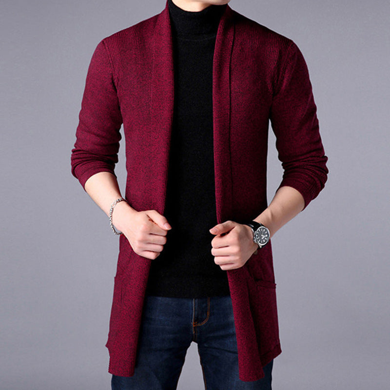 Herren Strickjacke mit offenem Schnitt und praktischem Taschen Aliams