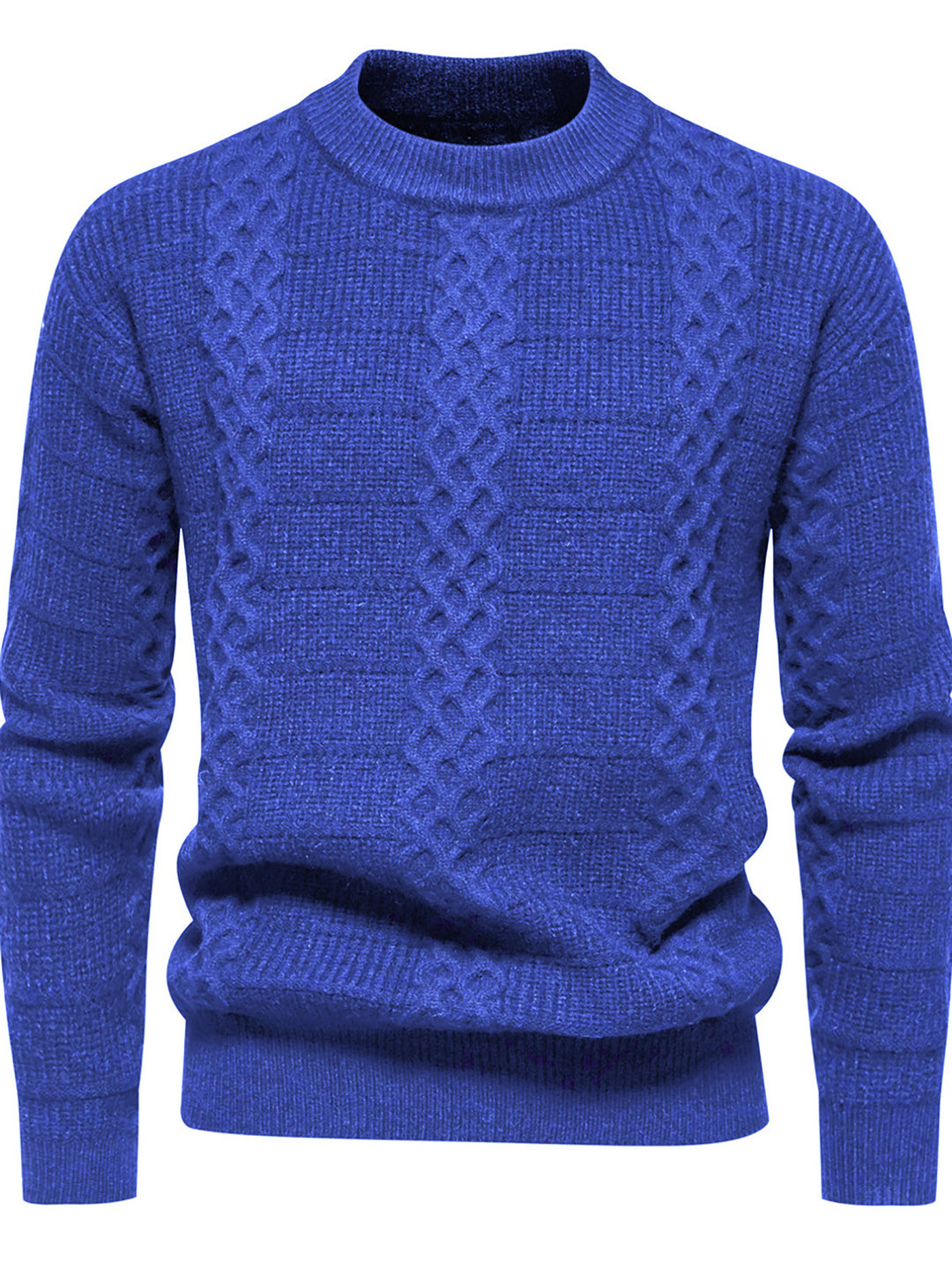 Herren Strukturierter Strickpullover mit hohem Kragen Aliams