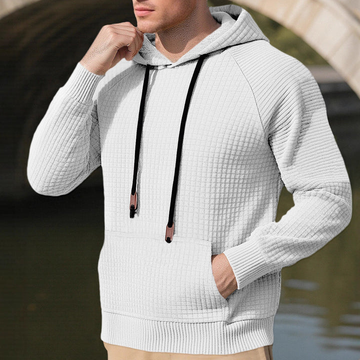 Herren sportlicher Kapuzenpullover mit innovativem Strukturdesign und praktischen Kordelzügen Aliams