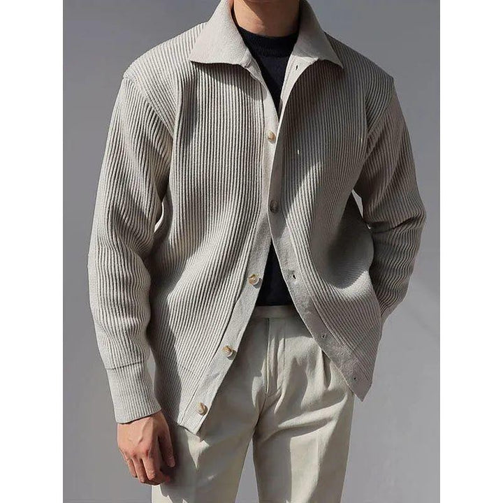 Herren Strukturierte Button-Down-Jacke Aliams