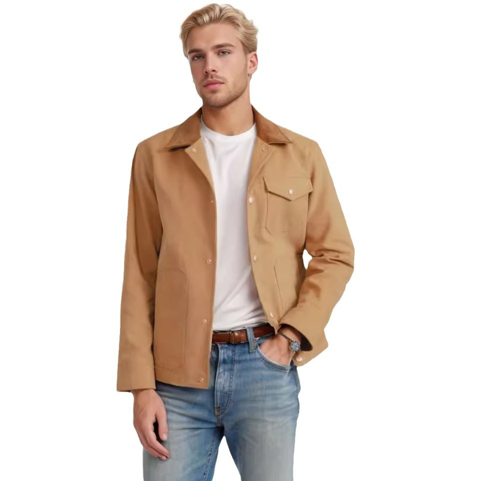 Herren vielseitige Baumwolljacke mit praktischen Taschen Aliams
