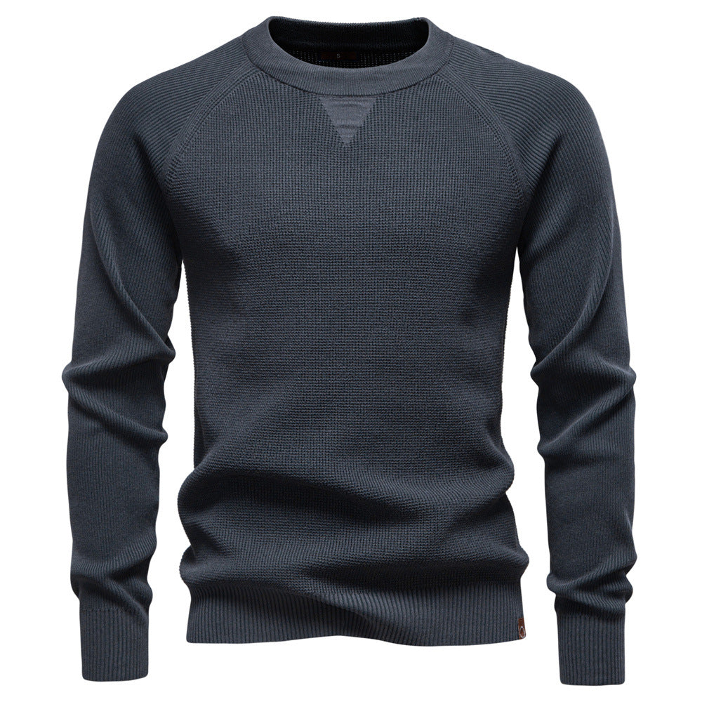 Herren Strickpullover mit innovativem Strukturmuster und Rundhalsausschnitt Aliams