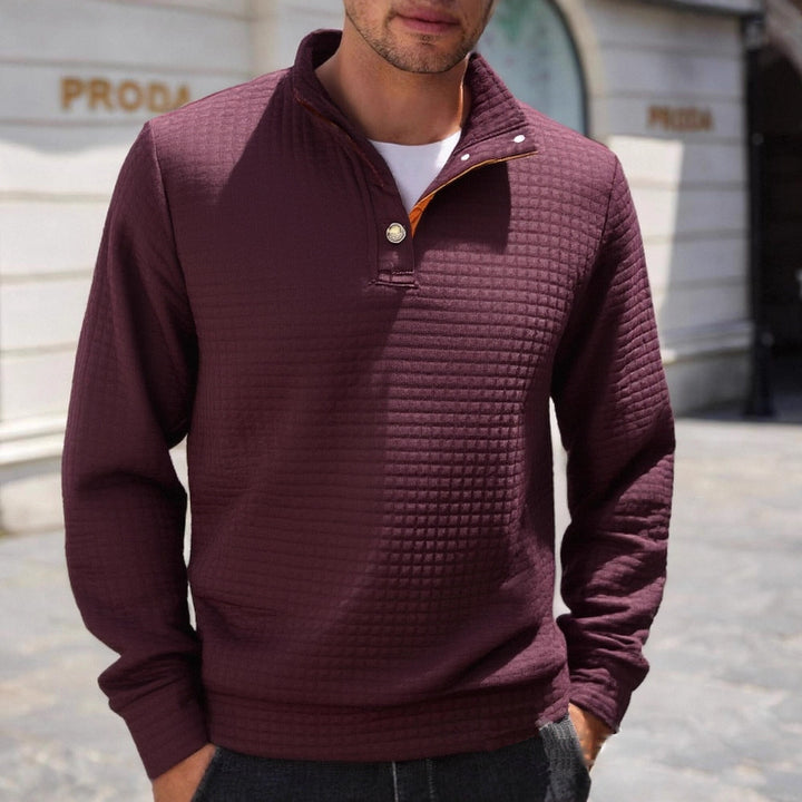 Herren stylischer Pullover mit modischem Stehkragen Aliams