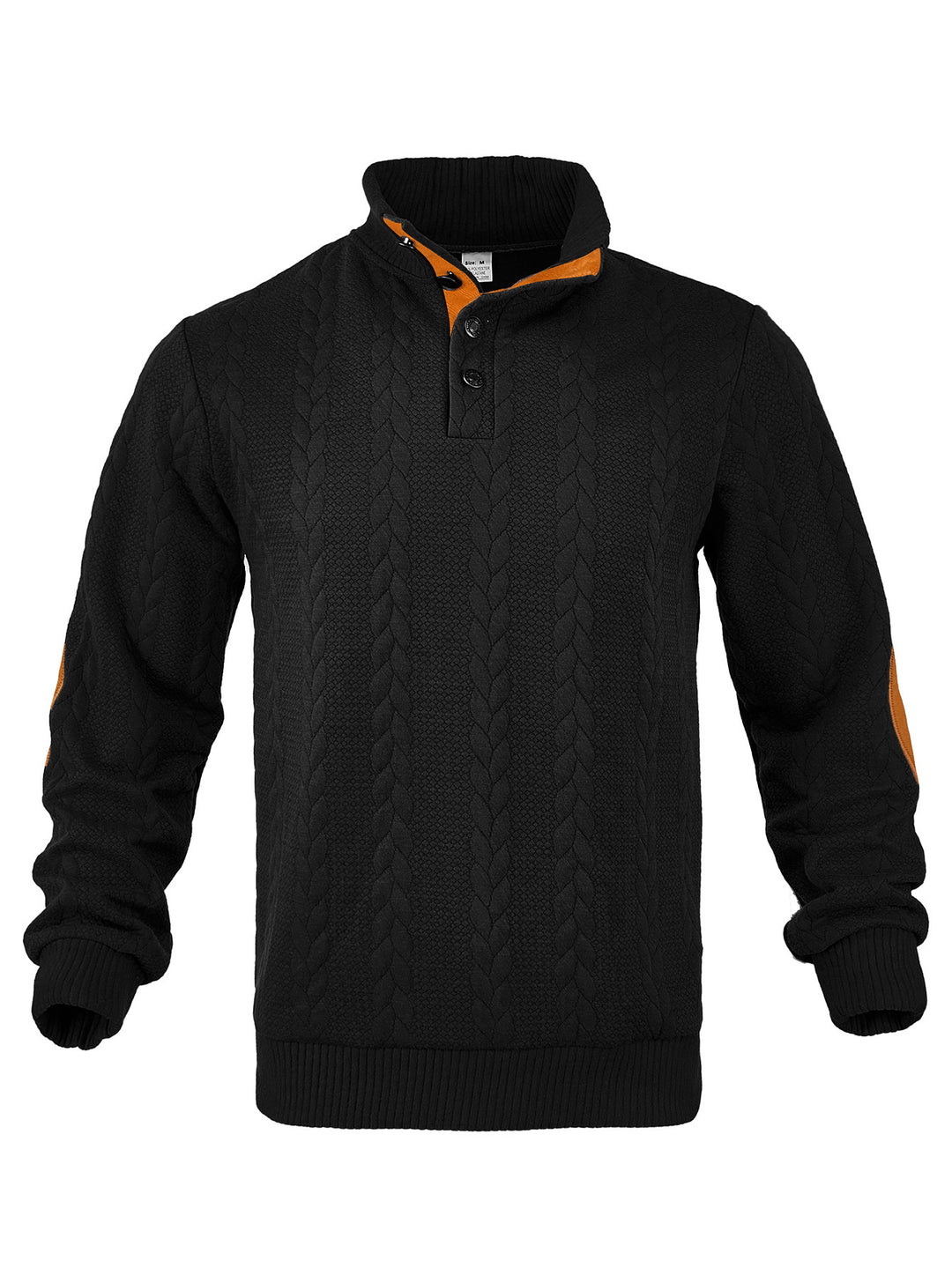 Herren Strickpullover mit hohem Kragen und strukturierter Oberfläche Aliams