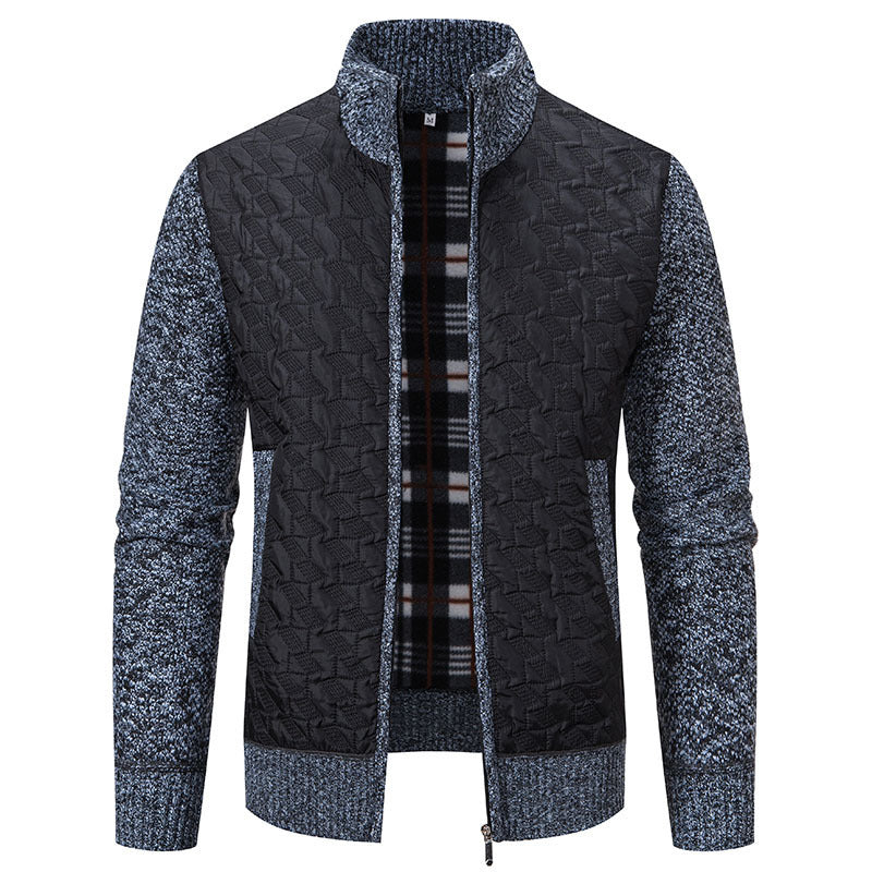 Herren Übergangsjacke mit hohen Kragen und gesteppter Innenseite Aliams