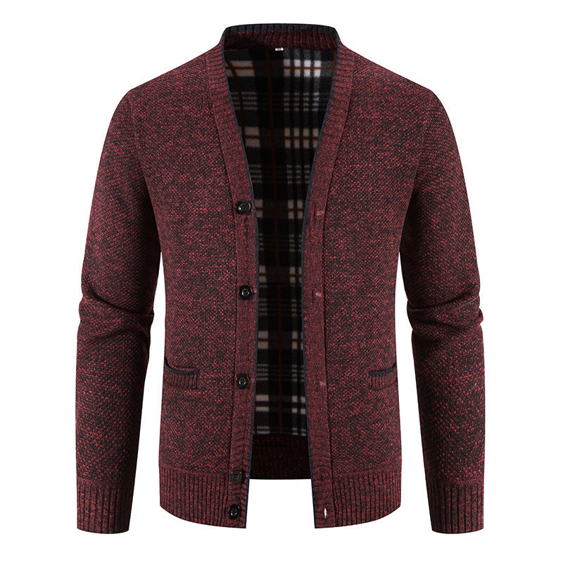 Herren Strickjacke mit zeitloser Karomuster-Aliams
