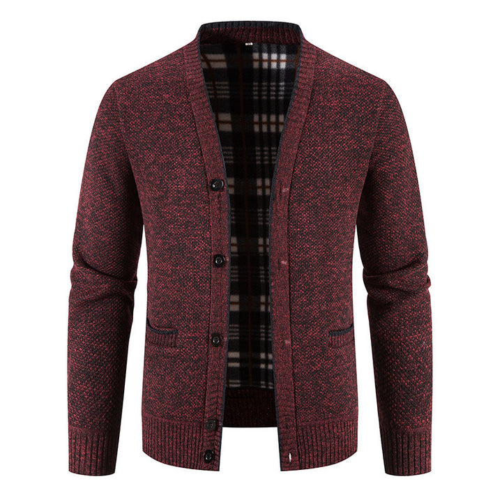 Herren Strickjacke mit zeitloser Karomuster-Aliams
