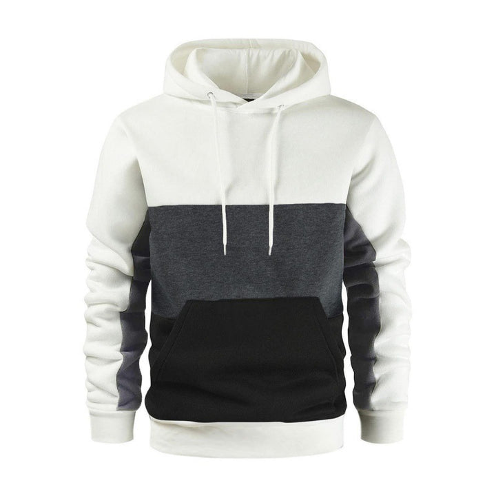 Herren sportlicher Kapuzenpullover mit kontrastierenden Farbblock-Design Aliams