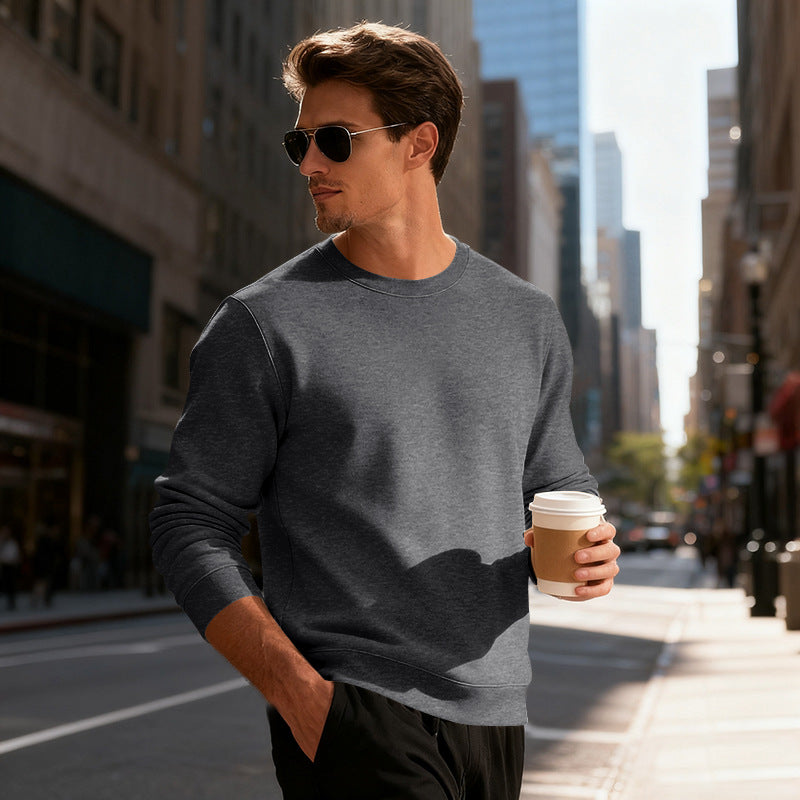 Herren Sportlicher Rundhalspullover Aliams