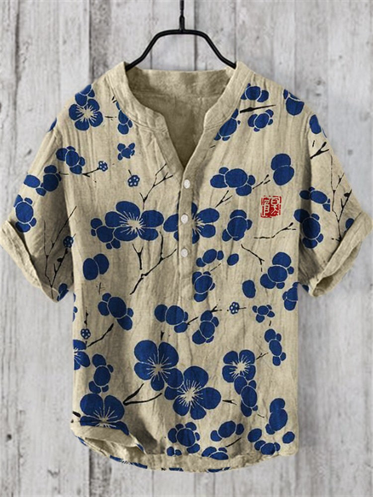 Aliams | Japanisches Hemd Aus Leinenmix