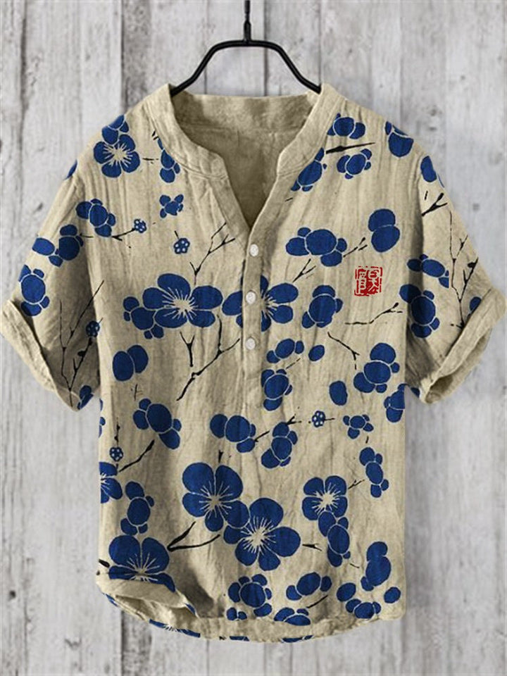 Aliams | Japanisches Hemd Aus Leinenmix