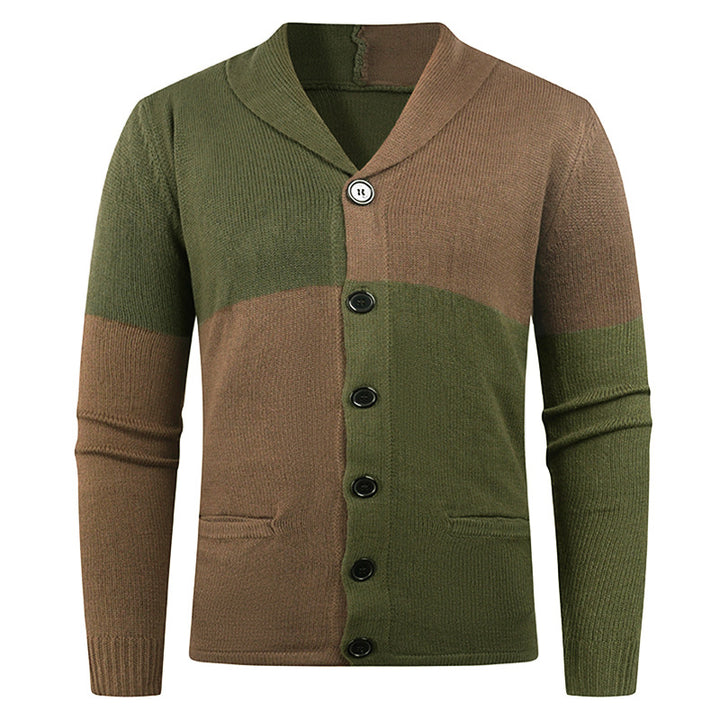 Herren Strickjacke mit modernem Zopfmuster und praktischen Taschen Aliams