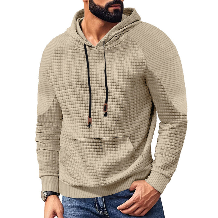 Herren strukturierter Kapuzenpullover mit modernem Design und praktischen Taschen Aliams