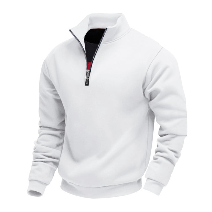Herren strukturierter Pullover mit Reißverschluss Aliams