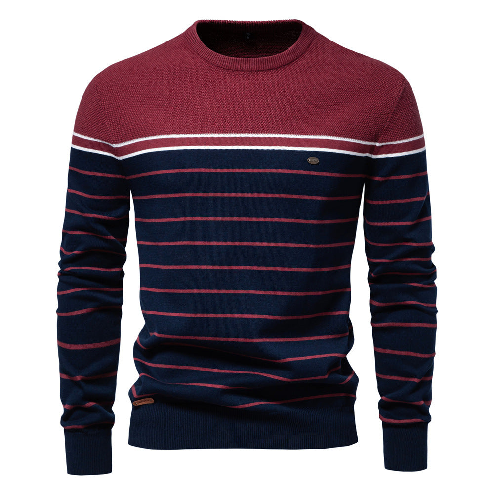 Herren Strickpullover mit maritimen Streifen Aliams