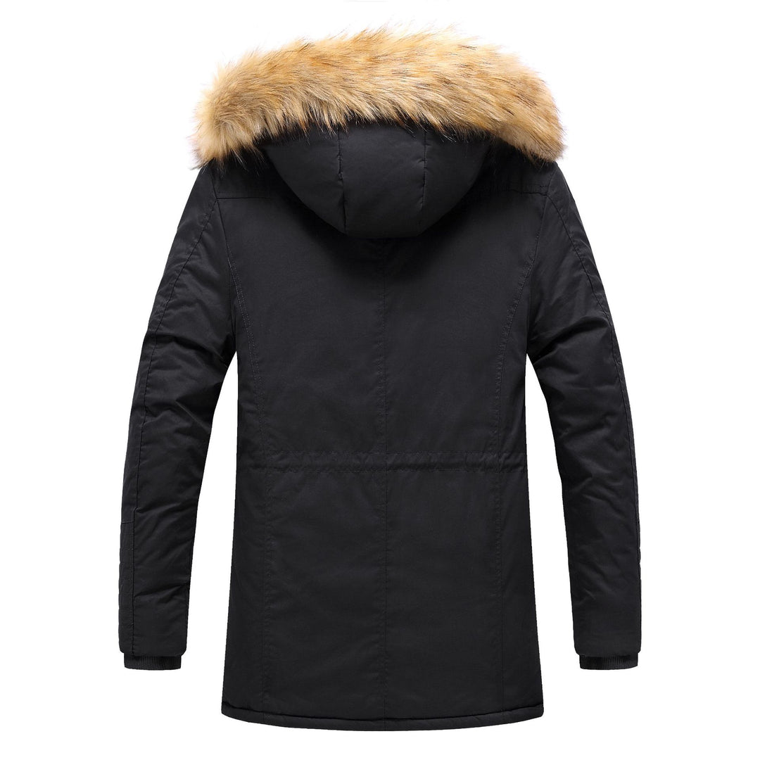 Herren Winterparka mit abnehmbarem Kunstfellkragen Aliams