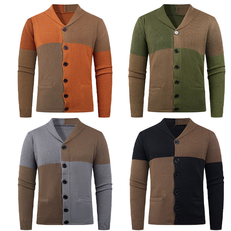 Herren Strickjacke mit modernem Zopfmuster und praktischen Taschen Aliams