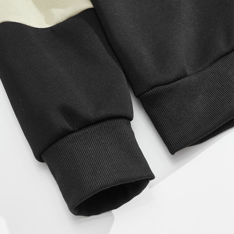 Herren sportlicher Langarm-Polo mit modernem Design und Kontrastärmel Aliams