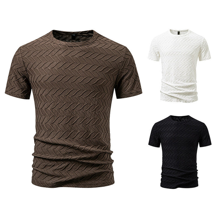 Herren Strukturiertes Kurzarmshirt mit modernem Design Aliams