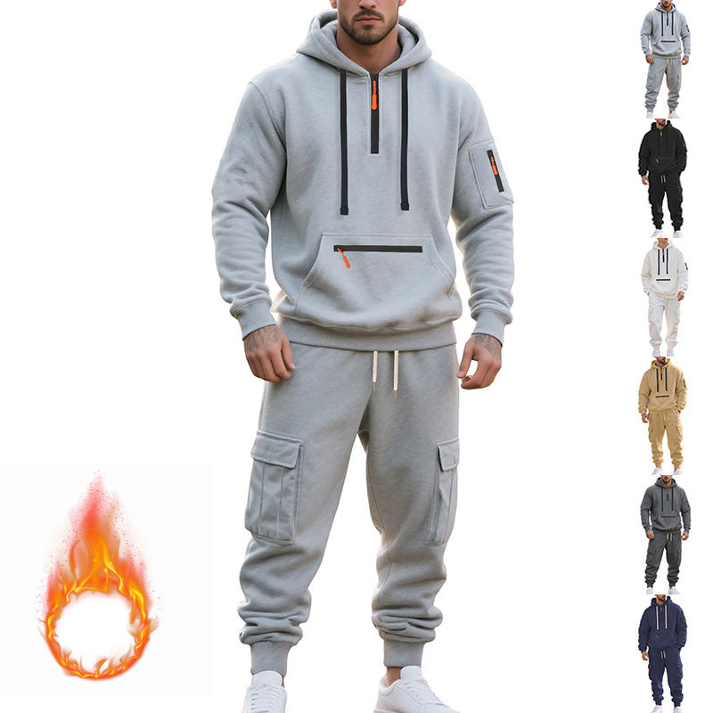 Herren Sportlicher Hoodie und Cargo-Hose Aliams